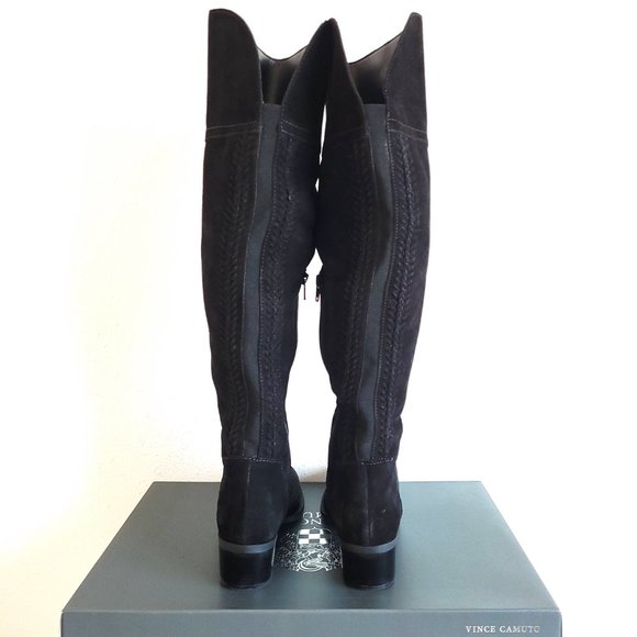 New Vince Camuto Bendra Suede Over the Knee Boots in black - Picture 9 of 13